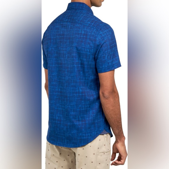 Construct Slim Fit Four-Way Stretch Performance Chambray Shirt - Picture 2 of 15